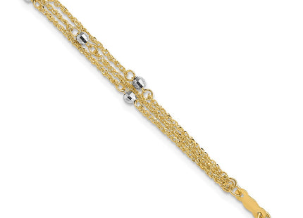 14k Two-tone Bracelets Style SF1544 - Classique Jewelry Inc.