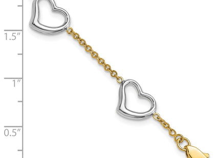 14k Two-tone Bracelets Style SF1576 - Classique Jewelry Inc.