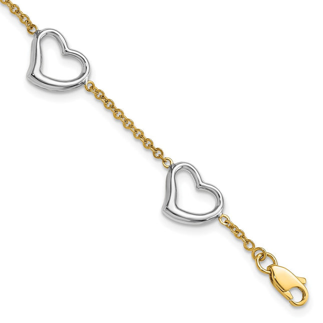 14k Two-tone Bracelets Style SF1576 - Classique Jewelry Inc.