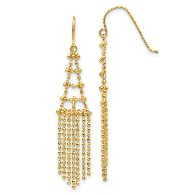 14k Yellow Gold Earrings Style SF1631 - Classique Jewelry Inc.