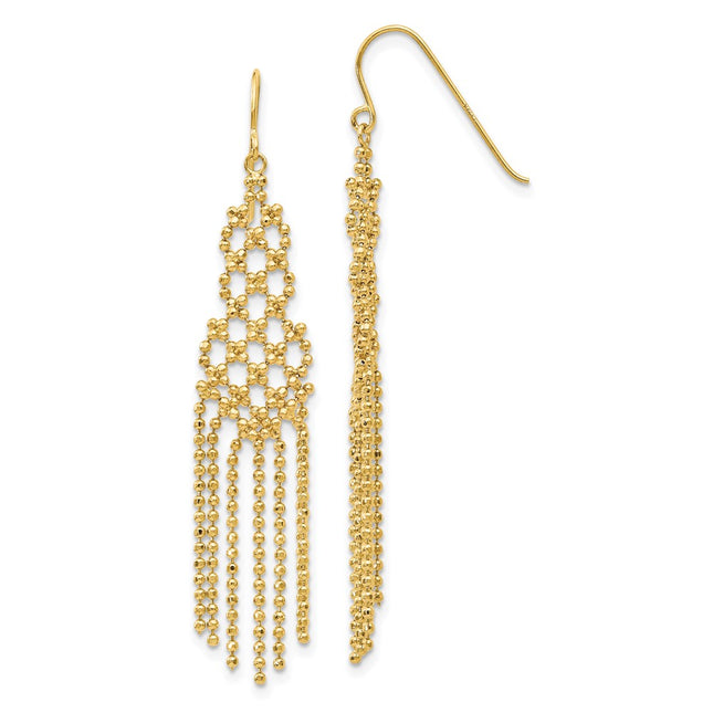 14k Yellow Gold Earrings Style SF1643 - Classique Jewelry Inc.
