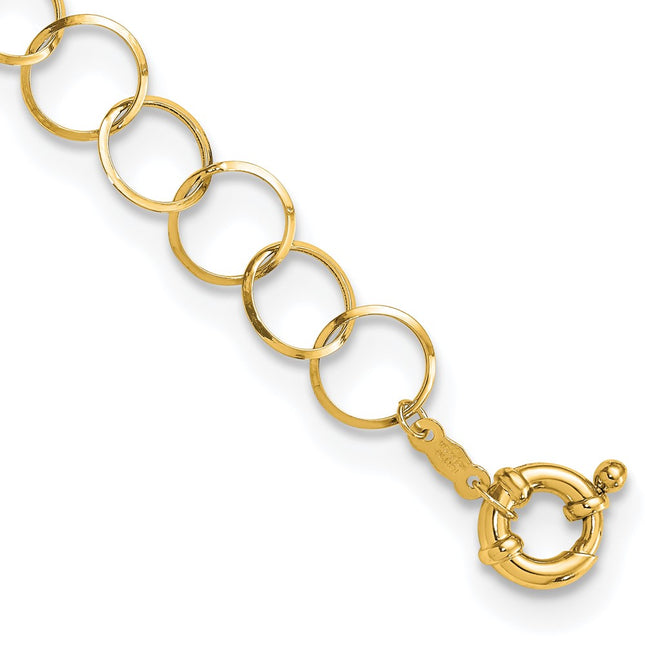 14k Yellow Gold Chain Bracelets Style SF1670 - Classique Jewelry Inc.