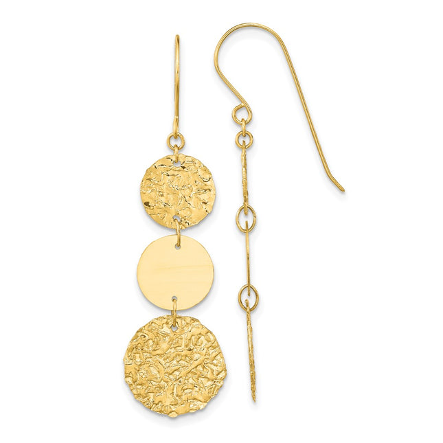 14k Yellow Gold Earrings Style SF1690 - Classique Jewelry Inc.