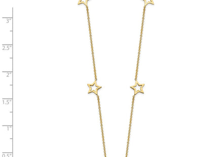14K Open Stars Necklace Plus Extension (Style SF1724-16)