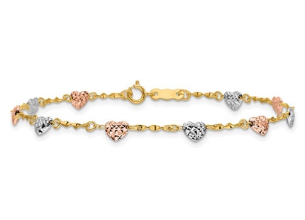 14k Tri-Color Bracelets Style SF1832 - Classique Jewelry Inc.