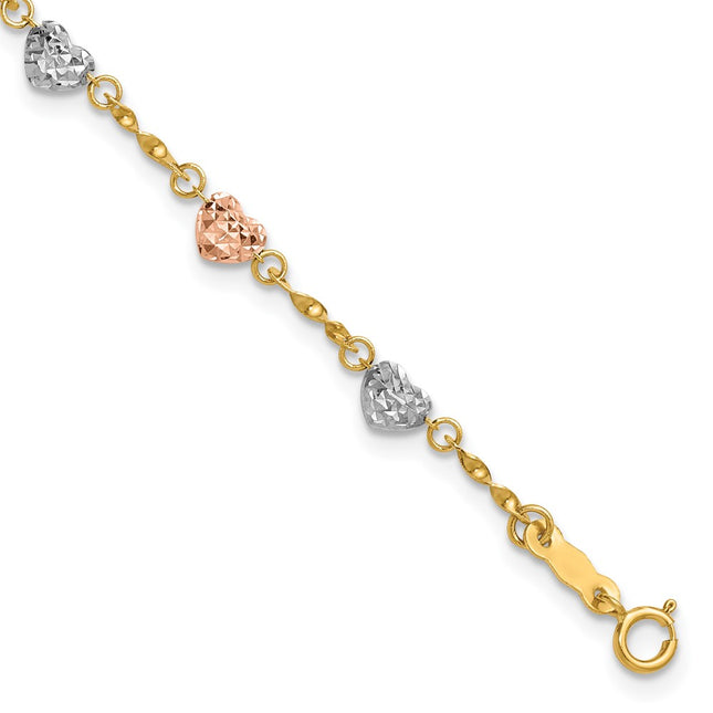 14k Tri-Color Bracelets Style SF1832 - Classique Jewelry Inc.