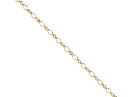 14k Polished Fancy Oval and Round Link