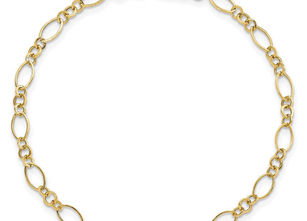 14k Polished Fancy Oval and Round Link