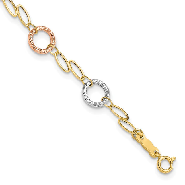 14k Tri-Color Bracelets Style SF1840 - Classique Jewelry Inc.