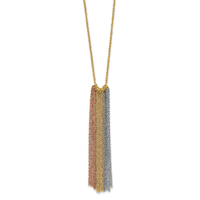 14k Tri-Color Chain Necklaces Style SF1842 - Classique Jewelry Inc.