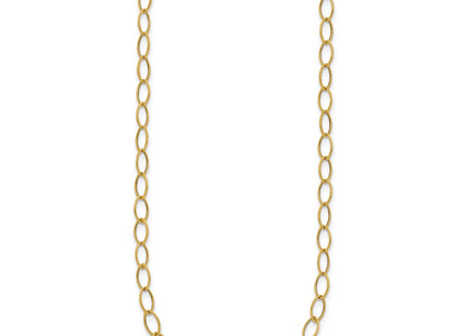 14K gold oval necklace, alternate view