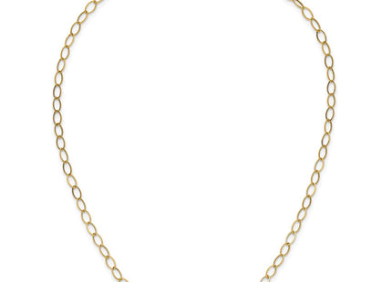 14K gold oval necklace, another view