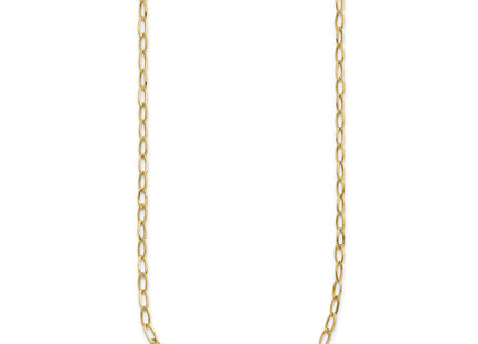 14k Polished Fancy Oval Link Necklace (Style SF1854-18)
