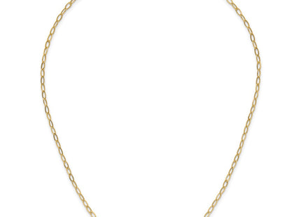 14k Polished Fancy Oval Link Necklace (Style SF1854-18)