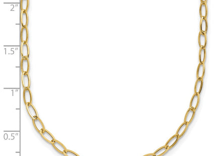 14k Polished Fancy Oval Link Necklace (Style SF1854-18)