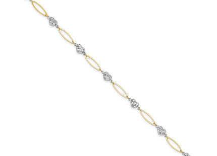 14k Two-tone Bracelets Style SF1859 - Classique Jewelry Inc.
