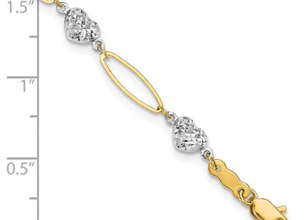 14k Two-tone Bracelets Style SF1859 - Classique Jewelry Inc.