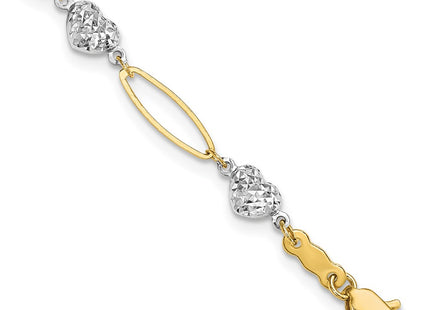 14k Two-tone Bracelets Style SF1859 - Classique Jewelry Inc.
