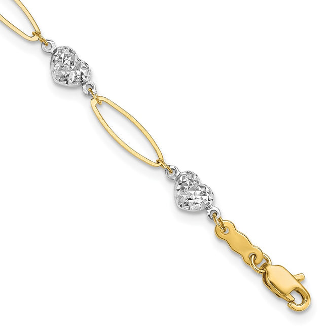 14k Two-tone Bracelets Style SF1859 - Classique Jewelry Inc.