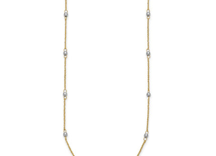 14k Two-tone Chain Necklaces Style SF2002 - Classique Jewelry Inc.
