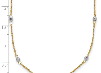 14k Two-tone Chain Necklaces Style SF2002 - Classique Jewelry Inc.
