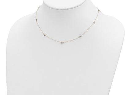 14k Two-tone Chain Necklaces Style SF2011 - Classique Jewelry Inc.