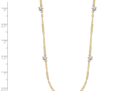 14k Two-tone Chain Necklaces Style SF2011 - Classique Jewelry Inc.