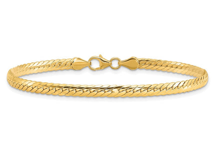 14k Polished Fancy Curb Link 7. Bracelet (Style SF2104-7.5)