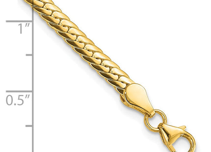 14k Polished Fancy Curb Link 7. Bracelet (Style SF2104-7.5)