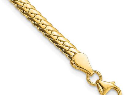 14k Polished Fancy Curb Link 7. Bracelet (Style SF2104-7.5)