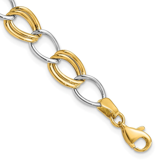 14k Two-tone Bracelets Style SF2140 - Classique Jewelry Inc.