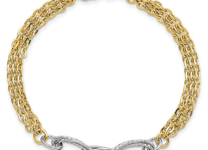 14k Two-tone Bracelets Style SF2150 - Classique Jewelry Inc.