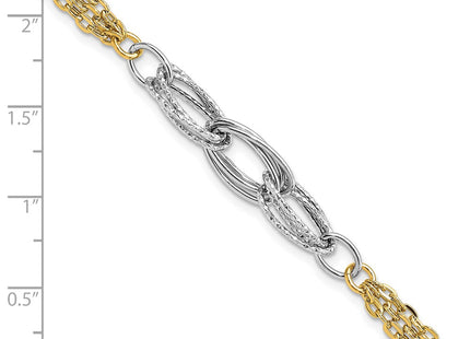 14k Two-tone Bracelets Style SF2150 - Classique Jewelry Inc.