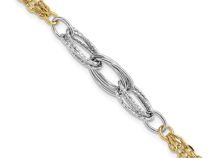 14k Two-tone Bracelets Style SF2150 - Classique Jewelry Inc.