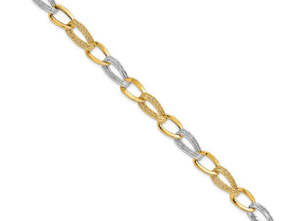 14k Two-tone Bracelets Style SF2179 - Classique Jewelry Inc.