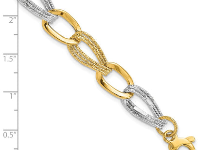 14k Two-tone Bracelets Style SF2179 - Classique Jewelry Inc.