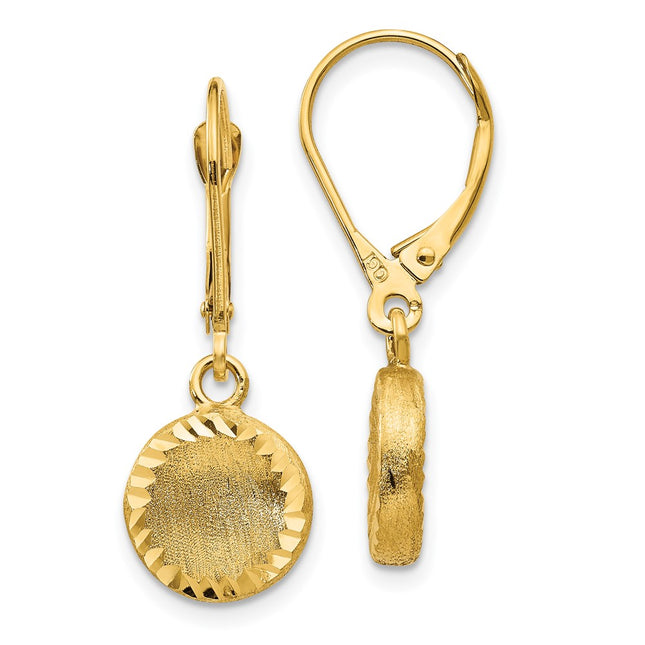 14k Yellow Gold Earrings Style SF2242 - Classique Jewelry Inc.