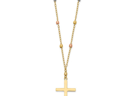14k Tri-Color Chain Necklaces Style SF2286 - Classique Jewelry Inc.