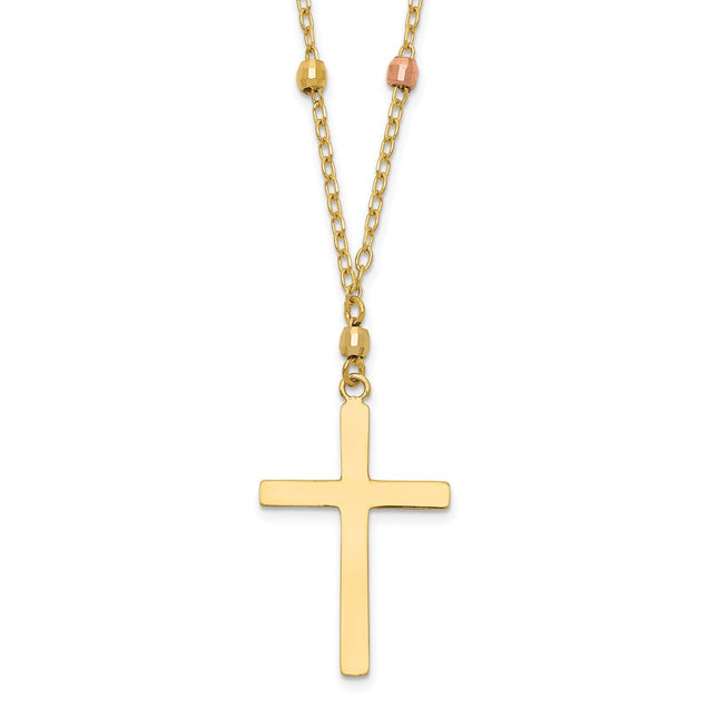 14k Tri-Color Chain Necklaces Style SF2286 - Classique Jewelry Inc.