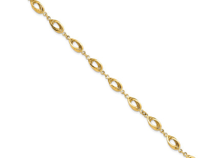 14K gold oval bracelet, alternate view