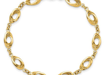 14K gold oval bracelet, further view