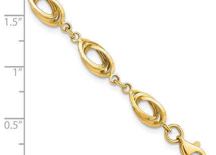 14K gold oval bracelet, another view