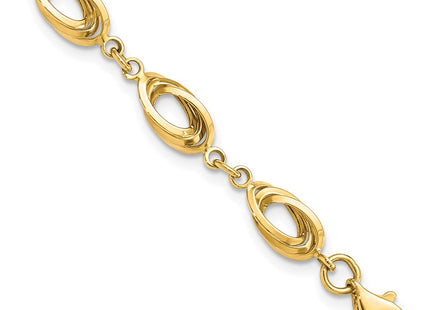 14K gold oval bracelet