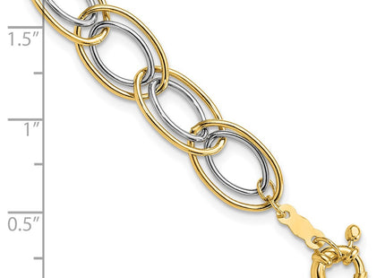 14k Two-tone Bracelets Style SF2314 - Classique Jewelry Inc.