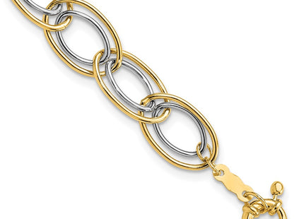 14k Two-tone Bracelets Style SF2314 - Classique Jewelry Inc.