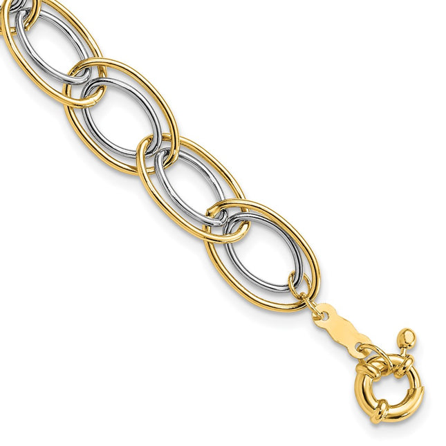 14k Two-tone Bracelets Style SF2314 - Classique Jewelry Inc.