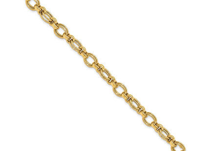 14k Polished Fancy Double Link 7. Bracelet (Style SF2328-7.5)