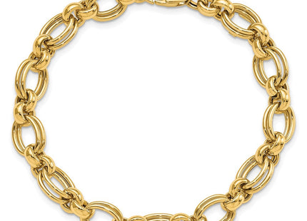 14k Polished Fancy Double Link 7. Bracelet (Style SF2328-7.5)
