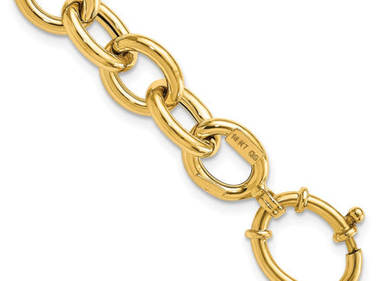 14K gold oval bracelet