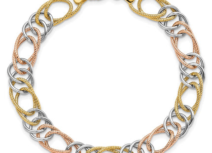 14k Tri-Color Bracelets Style SF2349 - Classique Jewelry Inc.